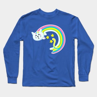 Kitty Cat Rainbow Long Sleeve T-Shirt